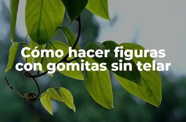Cómo Hacer Figuras con Gomitas sin Telar