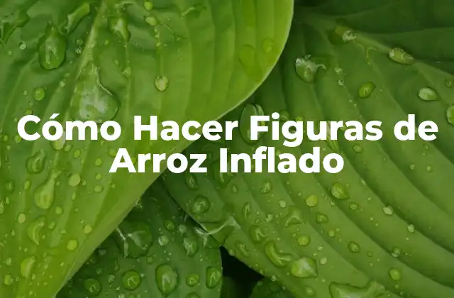 Cómo Hacer Figuras de Arroz Inflado