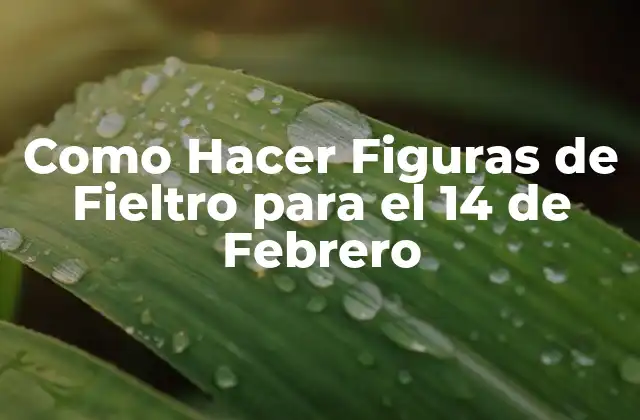 Como Hacer Figuras de Fieltro para el 14 de Febrero