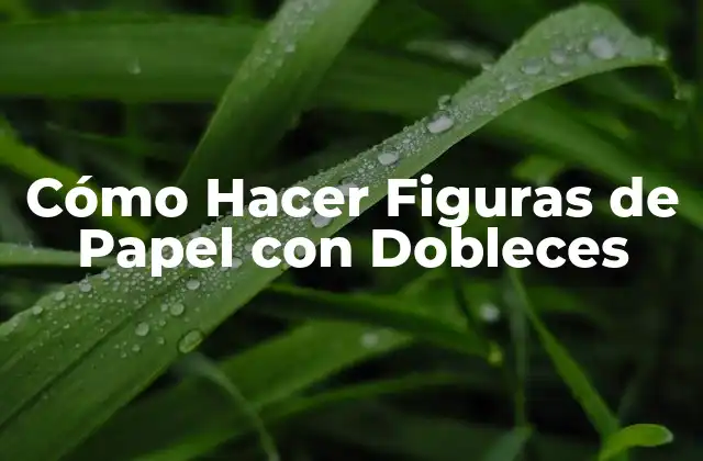 Cómo Hacer Figuras de Papel con Dobleces
