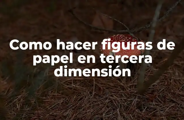 Como Hacer Figuras de Papel en Tercera Dimensión 2 ¿Qué son las figuras de papel en tercera dimensión?
