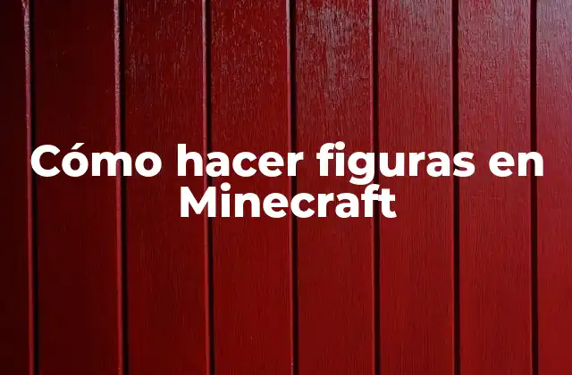 Cómo Hacer Figuras en Minecraft
