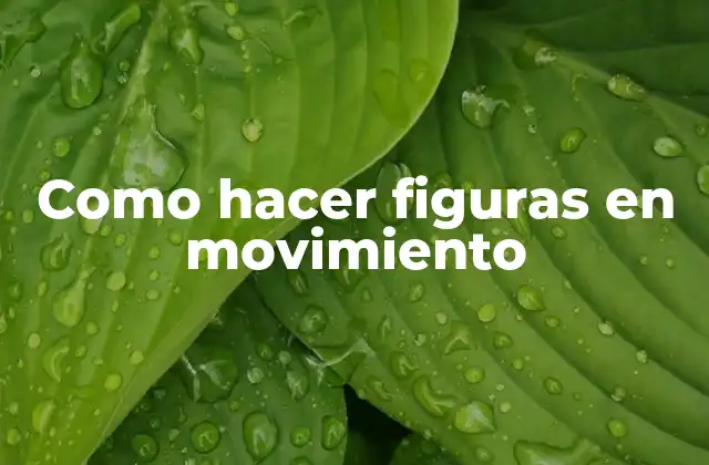 Como Hacer Figuras en Movimiento