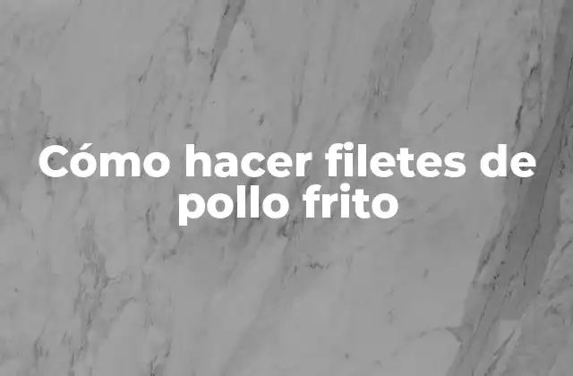 ¿Qué son los filetes de pollo frito?