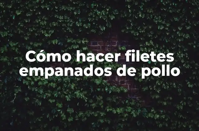 Cómo Hacer Filetes Empanados de Pollo