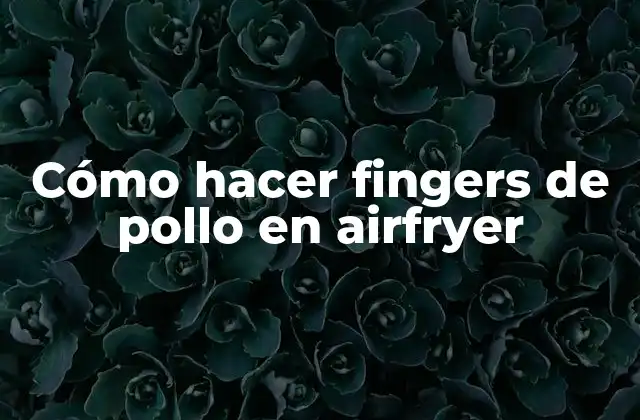 Cómo Hacer Fingers de Pollo en Airfryer