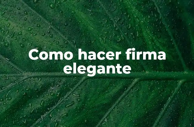 Como Hacer Firma Elegante 2 Qué es una firma elegante y cómo se utiliza