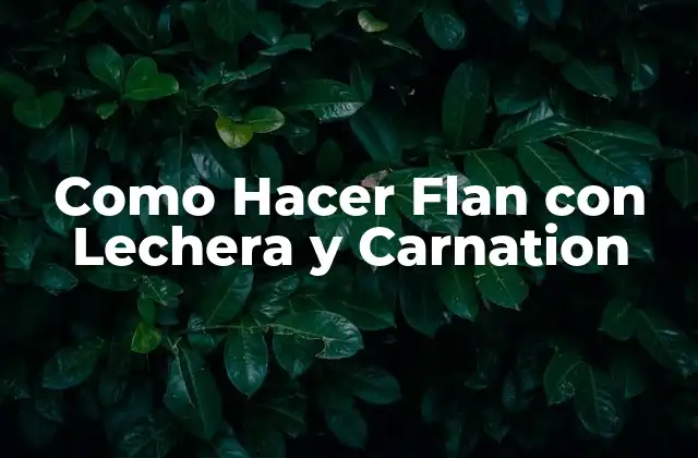Como Hacer Flan con Lechera y Carnation