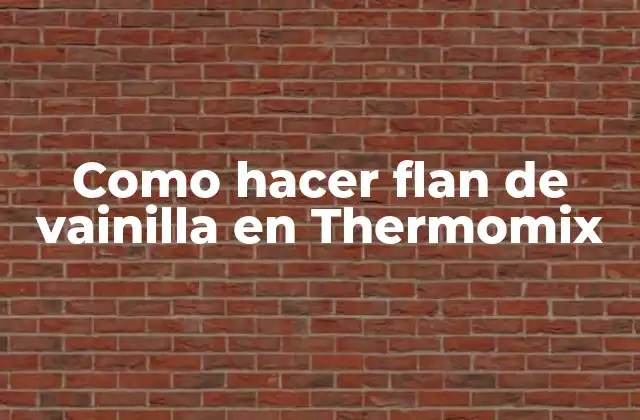 Como Hacer Flan de Vainilla en Thermomix