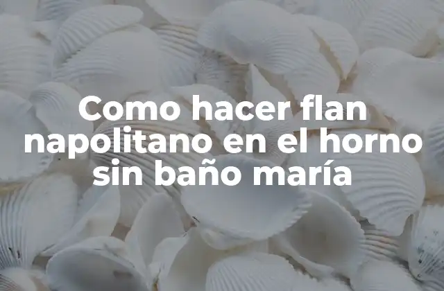 Como Hacer Flan Napolitano en el Horno sin Baño María