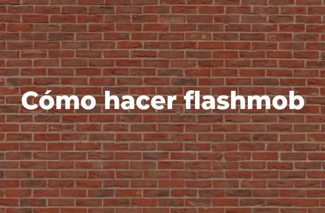 ¿Qué es un flashmob?
