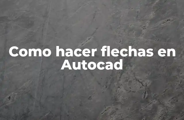 Como Hacer Flechas en Autocad