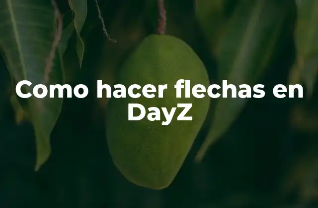 Como Hacer Flechas en Dayz