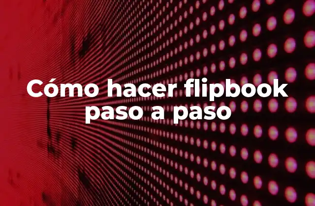 Cómo Hacer Flipbook Paso a Paso