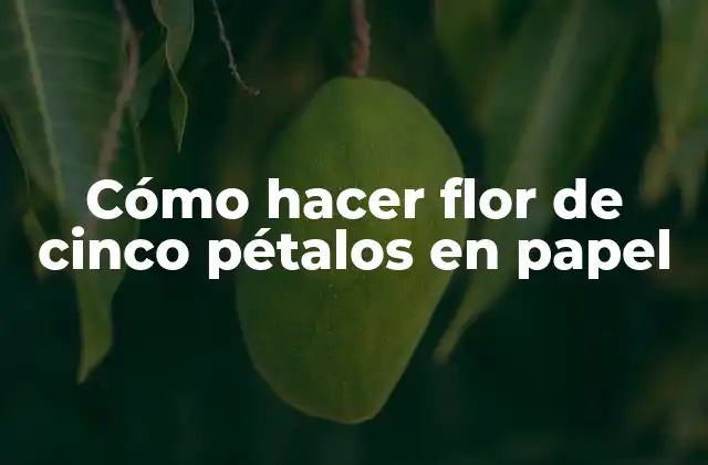 Cómo Hacer Flor de Cinco Pétalos en Papel