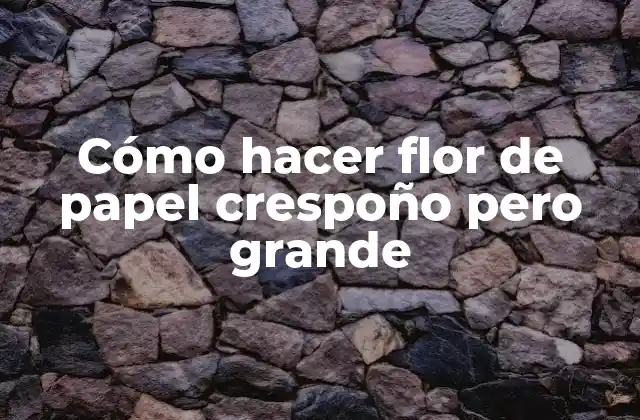 Cómo hacer flor de papel crespoño pero grande
