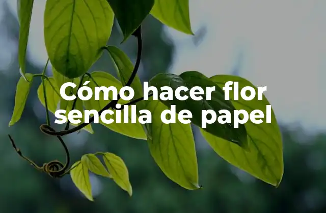 Cómo Hacer Flor Sencilla de Papel
