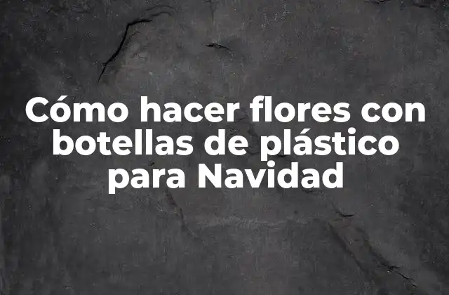 Cómo Hacer Flores con Botellas de Plástico para Navidad