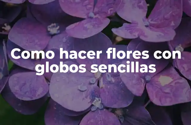 Como Hacer Flores con Globos Sencillas
