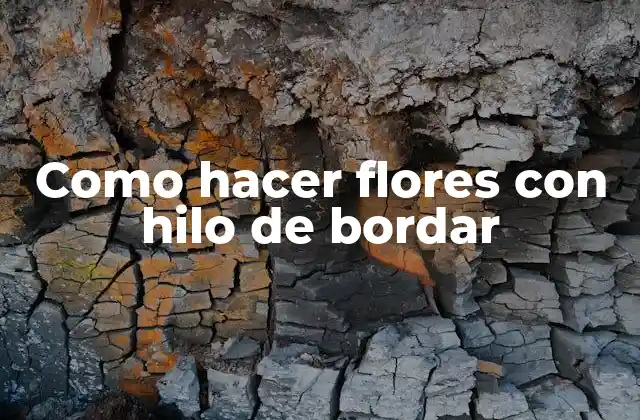 Como Hacer Flores con Hilo de Bordar