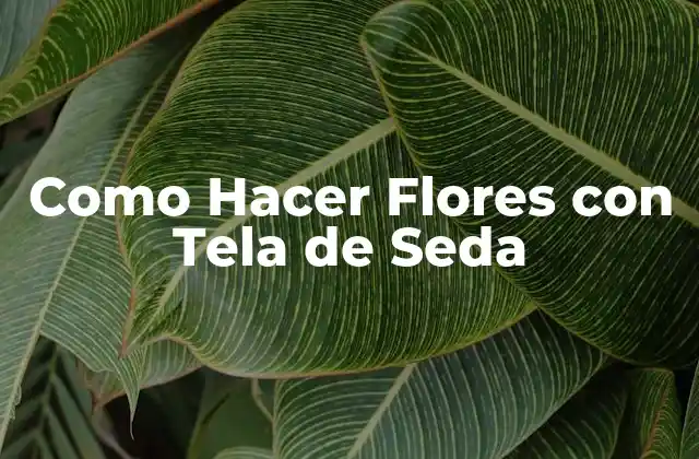 Como Hacer Flores con Tela de Seda