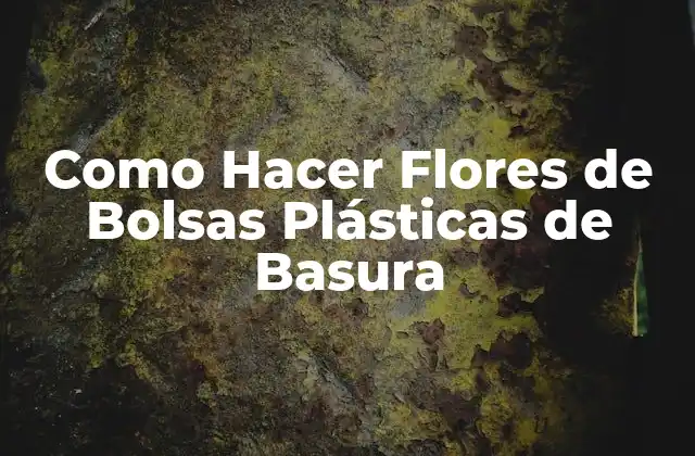 Como Hacer Flores de Bolsas Plásticas de Basura