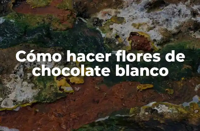 Cómo Hacer Flores de Chocolate Blanco 2 ¿Qué son las flores de chocolate blanco?