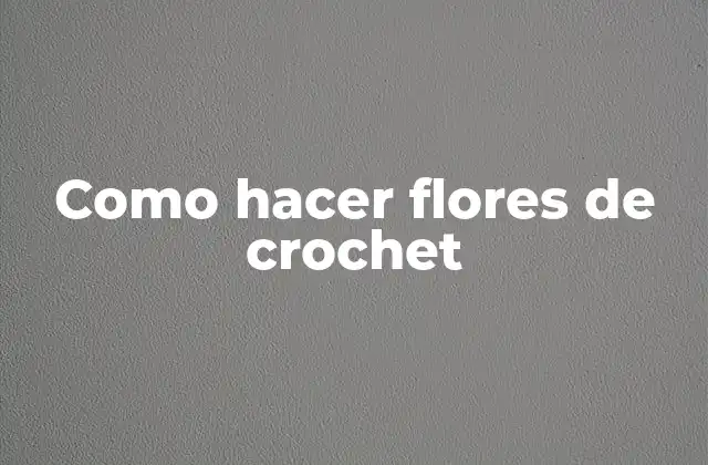 Como Hacer Flores de Crochet