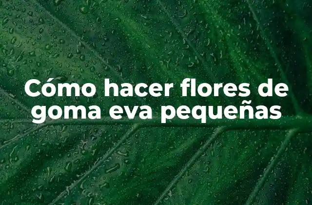Cómo Hacer Flores de Goma Eva Pequeñas