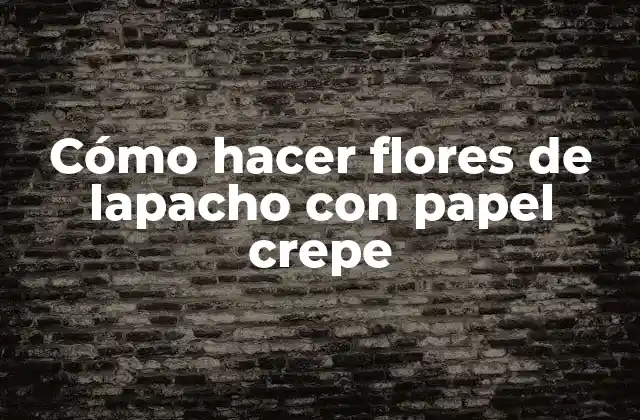 Cómo Hacer Flores de Lapacho con Papel Crepe
