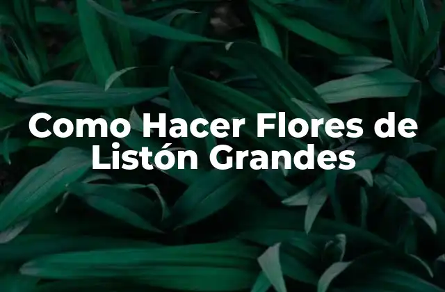 Como Hacer Flores de Listón Grandes