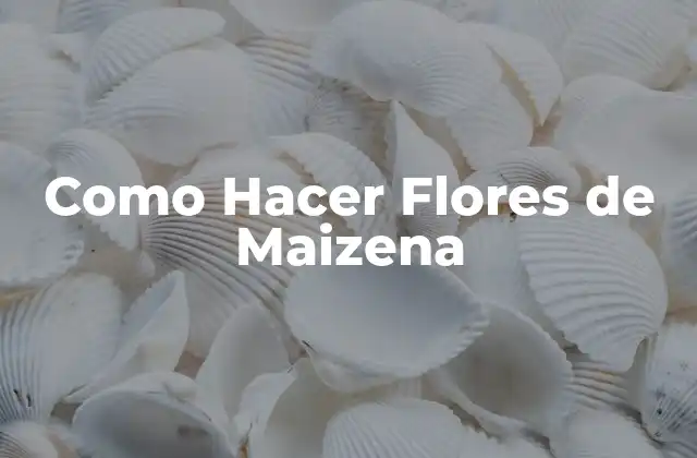 Como Hacer Flores de Maizena