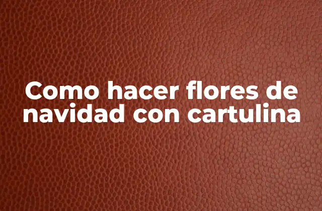 Como Hacer Flores de Navidad con Cartulina