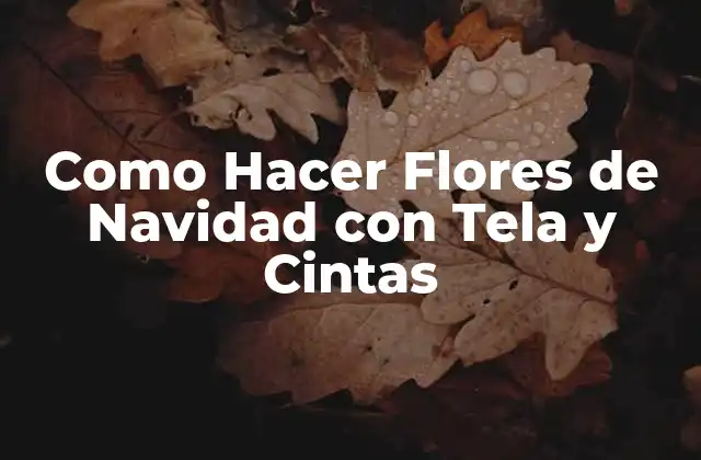 Como Hacer Flores de Navidad con Tela y Cintas