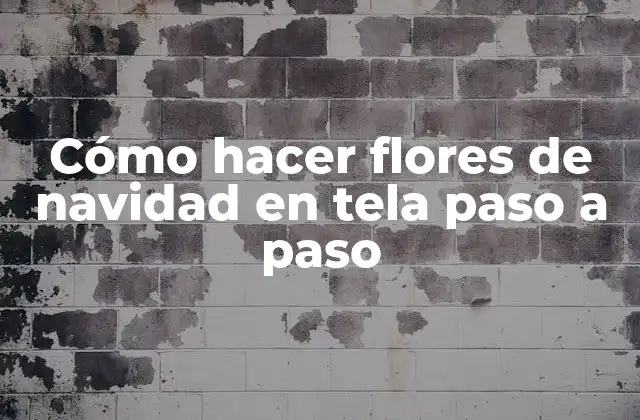 Cómo Hacer Flores de Navidad en Tela Paso a Paso