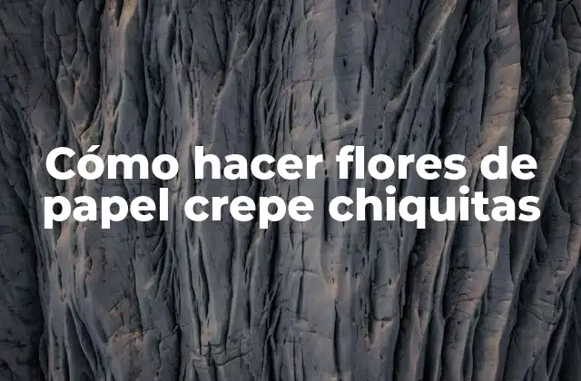 Cómo Hacer Flores de Papel Crepe Chiquitas