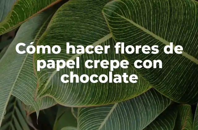 Cómo Hacer Flores de Papel Crepe con Chocolate