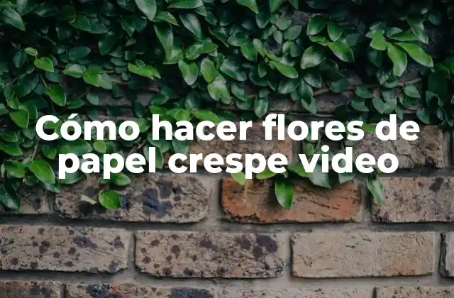 Cómo Hacer Flores de Papel Crespe Video