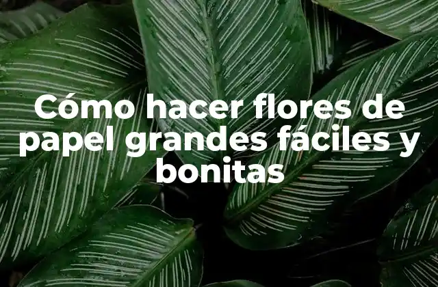 Cómo Hacer Flores de Papel Grandes Fáciles y Bonitas