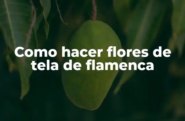 Como Hacer Flores de Tela de Flamenca