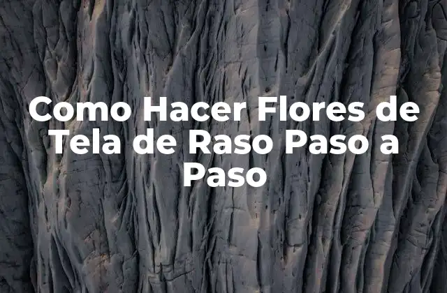 Como Hacer Flores de Tela de Raso Paso a Paso