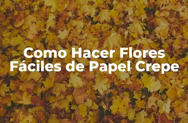 Como Hacer Flores Fáciles de Papel Crepe