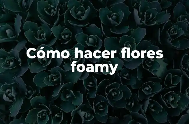 Cómo Hacer Flores Foamy 2 Cómo hacer flores foamy