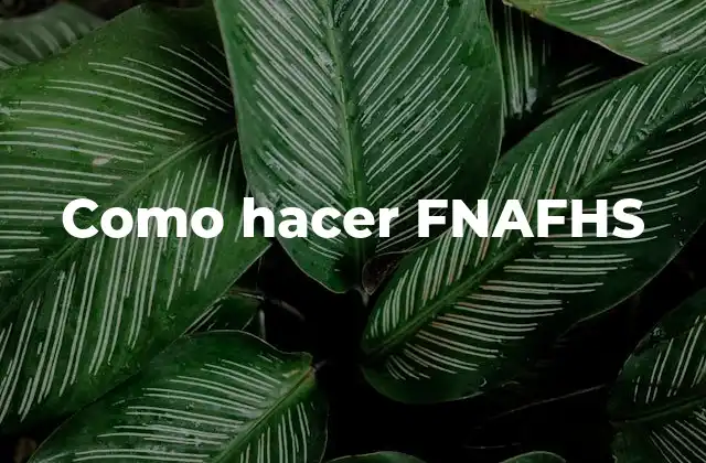 Como Hacer Fnafhs