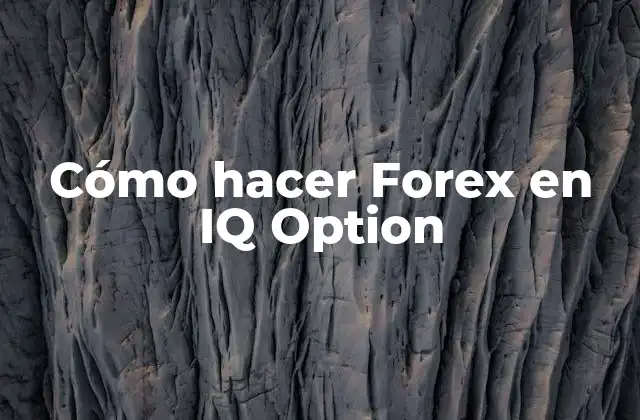 Cómo Hacer Forex en Iq Option