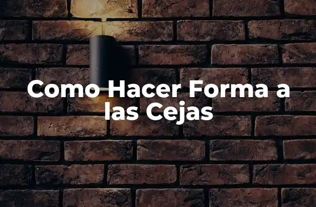 Como Hacer Forma a las Cejas 2 ¿Qué es Dar Forma a las Cejas?