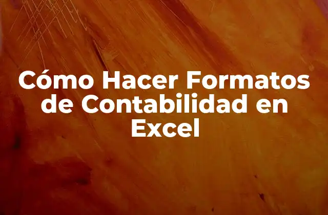 Cómo Hacer Formatos de Contabilidad en Excel 2 ¿Qué son los Formatos de Contabilidad en Excel?