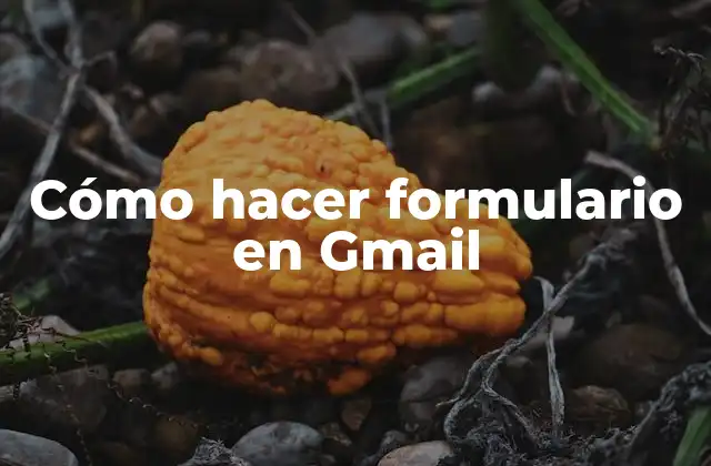 Cómo Hacer Formulario en Gmail