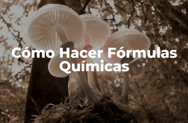 Cómo Hacer Fórmulas Químicas 2 ¿Qué son las Fórmulas Químicas y para Qué Sirven?