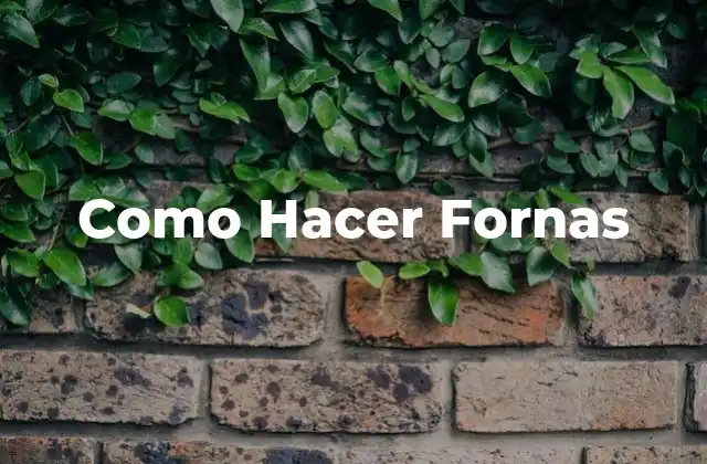 Como Hacer Fornas